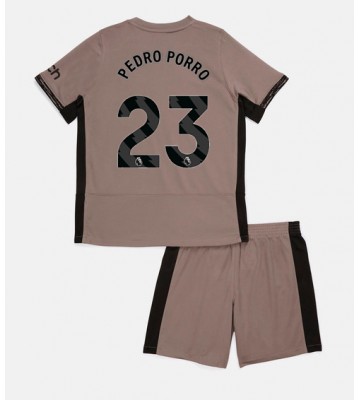 Lacne Dětský Futbalové dres Tottenham Hotspur Pedro Porro #23 2023-24 Krátky Rukáv - Tretina (+ trenírky)